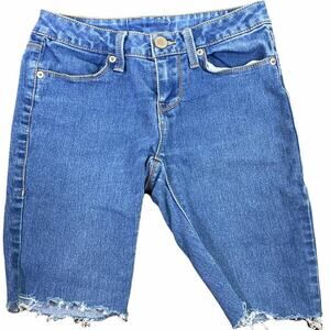 No Boundaries Stretchy Cut Off Blue Jean Shorts Juniors Size 1